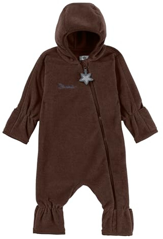 Sterntaler Baby Overall Fleece Unisex - Jumpsuit aus Microfleece Stickerei, Reißverschluss, sowie Hand- und Fußstulpen - dunkelbraun, 80