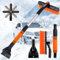 ZQEJEFD Rascador de Hielo y Cepillo para Nieve, 2 en 1 Raspador de Hielo Extraíble, Multifunción Raspador de Hielo Pala Nieve Coche, Mango de Extensible y Cabeza Giratoria de 360 Grados para Coche SUV