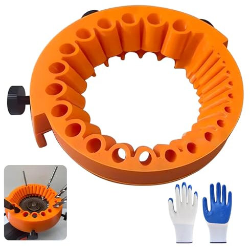 Bohrerschleifgerät, Alt Bohrers Bohrer Schleifgerät, 2025 New Bohrerschärfgerät, 2 bis 13 mm Drill Bits zum Schleifen 125 mm Schleifaufsatz für Winkelschleifer Mit Handschuhe (orange Farbe)