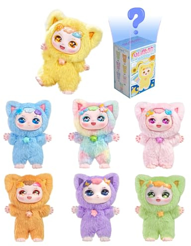 VILRAK Vinyl Plush Blind Box Figures, Kawaii Blind Box Plush Doll, Dumia·Ula Weather Series Mystery Box Collectible Toys, Cute Action Figures for Gift Home Backpack Decor, Single Box (1 of 7 Styles)