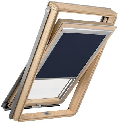 DECOLITE - Dachfenster Verdunkelung - Dachfenster Rollo - Verdunkelungsrollo Kompatibel mit VELUX M04: GFL, GGL, GGU, GHL, GHU, GLL, GLU, GPU, GRL, GZL, VTL - 78x98 cm – Dunkelblau