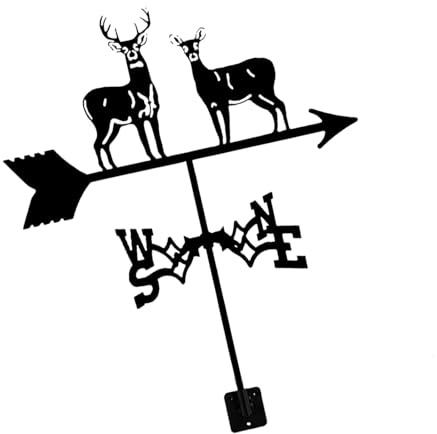 GKYQVE Segnavento a forma di gallo in metallo Direzione Luce Yard Casale Tetto Mount Decor banderuola per tetto per tetto
