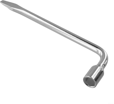 Chiave a bussola telescopica per auto da 17 mm, 19 mm, 21 mm, con maniglia estensibile per cambio pneumatici, strumento in acciaio argentato (17 mm)