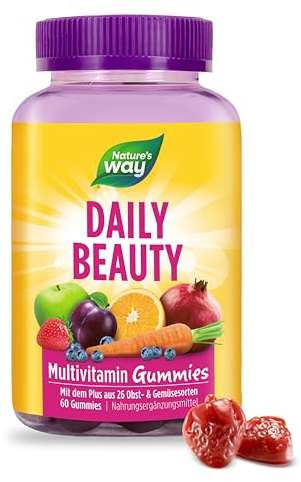 Kollagen Gummibärchen mit 2500 µg Biotin I Erdbeer Geschmack I 255 mg Collagen Peptide mit Zink gegen unreine Haut und Silizium I Haut und Haar Vitamine I Vegetarische Vitamin Gummies I 60 Stk