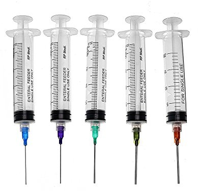 FEVERWORK 5 st 3 ml 10 ml 20 ml spruta veckad tät trubbig ände tips för smink DIY lim oljefläck - 20 ml