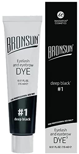 Augenbrauenfarbe und Wimpernfarbe zum Färben - Instant Eyebrows and Lashes Farben Langanhaltend 15ml (Deep Black N°1)