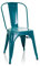 hjh OFFICE 645052 Bistrostuhl VANTAGGIO Comfort Metall Petrol im Industry-Design, stapelbar