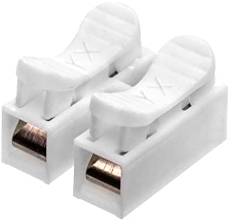 QWORK® 100 Stück Lüsterklemmen Steckbar, CH2 Schnellverbinder Drahtklemmen Kabel Verbindungsklemme