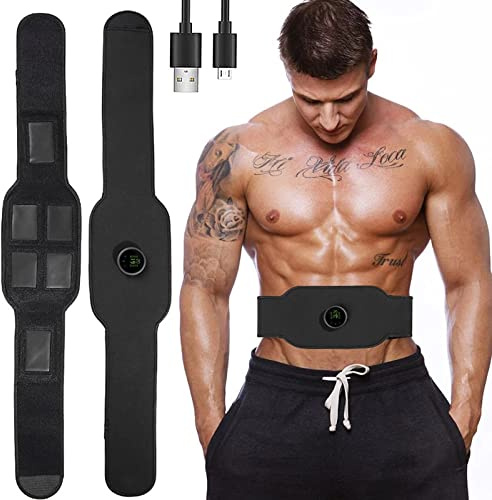 Kirlor Muscle Toner ABS Training Workout Belt Body Abdominal Toning Gear Waist Trimmer Ab Workouts Intelligent Portable Fitness Apparatus for Men Women Abdomen/Arm/Leg Home Office Exercise