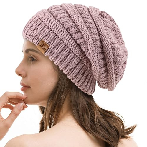 REDESS Bonnet Souple pour Hommes et Femmes Bonnet en Tricot torsadé Doux et épais pour l'hiver