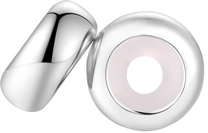 Nazaz Lot de 2 Stoppeur Charms en Argent Sterling 925 avec Élément en Caoutchouc Compatible avec les bracelets bricolage européens, P a n d o r a et C h a m i l i a