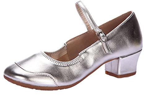 Pumps damer eleganta, brudskor damer glitter latin ballerina dansskor stängda tår sandaler med klack, ankelremmar sandaletter blockklack, sommarsandaler låg klack, klänning skor