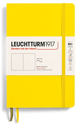 Leuchtturm1917 358304 Notizbuch Softcover Paperback (B6+), blanko, Zitrone