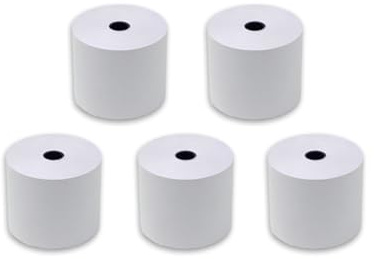 5 Rouleaux de recharge pour calculatrices et caisses enregistreuses à impression NON THERMIQUE papier 1 feuille électrique bobine Blanc 57 x 70 x 12 mm Bobine Comptable 57x70 Afn7 60g