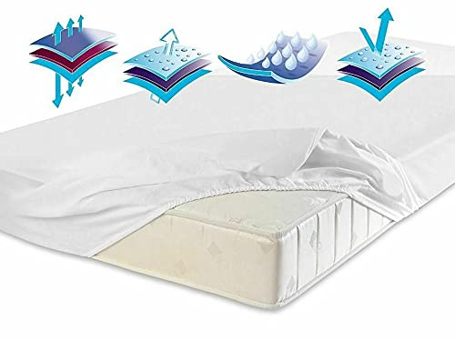 Mavantara Lenzuolo con angoli elasticizzati per incontinenza, impermeabile, in spugna, alta qualità, peso 180 g/m², adatto anche per bambini (spugna, 140 x 200 c