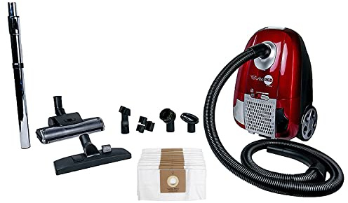 Atrix AHC Turbo Red HEPA 6-Quart Canister Vacuum Cleaner – Premium Bundle for Home & Carpet Cleaning, Includes Accessories & Variable Speed Motor