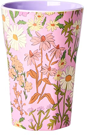Melamin großer Becher - Rosa - Daisy Dearest Print