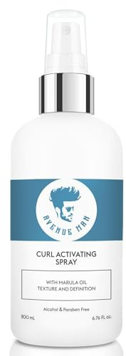 Avenue Man Curl Activating Spray - Frizz Free Activator for Defined, Irresistible Curls - Leave-In Conditioner with Marula Oil