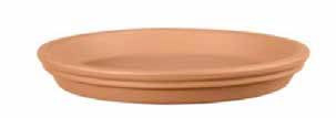 Sottovasi in Terracotta per Vasi (5 Pezzi) Made in Italy – Diametro 25 cm, Altezza 3 cm (Adatti per Vasi con Base Massimo cm. 18-19)
