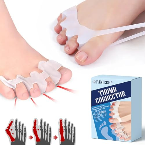 4 Stück Zehenspreizer Silikon, Hammerzehen Korrektoren, Zehentrenner für Pediküre Zehenkorrektur Hallux Valgus, Universalgröße für Damen und Herren