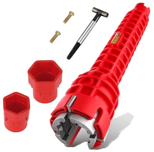 BRITECO 8 in 1 Basin Wrench and Tap Spanner - Faucet and Sink Installer Tool, Multi-Functional Plumbing Tool for Tight Spaces, Easy-to-Use for Home Repairs