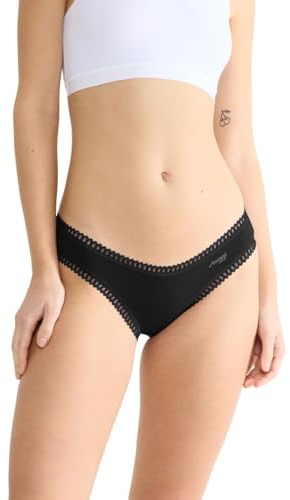 Sloggi Women's Go Crush Mini C3P - Slip da Donna, Taglia L, Colore: Nero, Nero, L