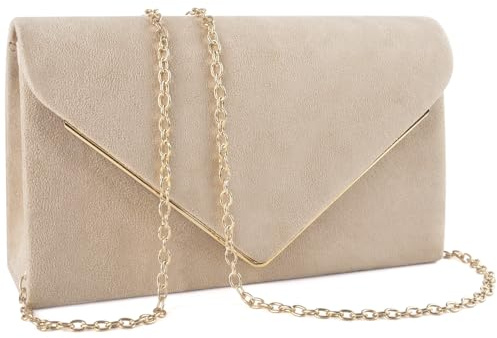 TINDTOP Clutch Purses for Women, Evening bags for Formal Party Prom | Velvet Faux Suede, Handbags for Wedding Cocktail Crossbody Shoulder Envelope Bag
