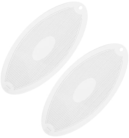 Alipis 2pcs Oval Shape Plastic Lamp Guard for Range Hood Lighting Accessories Light Covering Plate for Home Kitchen Restaurant