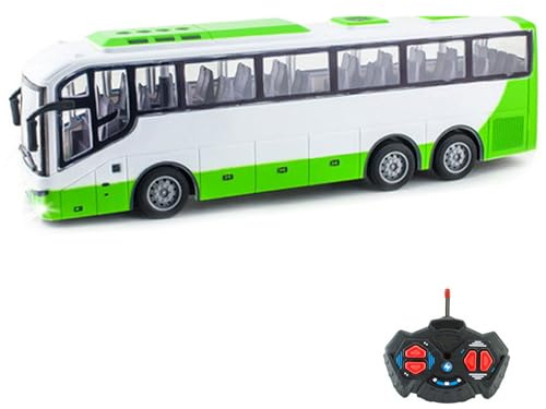 Toy Bus 12, 4x3, 2x4, 5 pouces Jouet de bus électrique sans fil à l'échelle 1:30 Simulateur de tourisme réaliste Télécommande amusante Créative pour garçons filles Pas batterie Jouets jeu verts