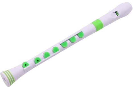 Blockflöjt Plastblockflöjt C Dur Bärbart Nybörjarinstrument(White green)