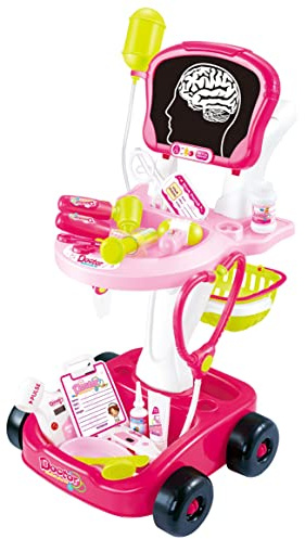 Toys Enfants Fait Semblant Rôle Maison 22 Pièce Docteurs Médical Chariot avec Accessoires (Âge an: 4