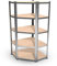 Eurospen Étagère d'angle Polyvalente en métal - Charge Lourde Max 750kg - 180 x 90 x 45 cm - Gris