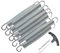 GZFTMKOBNS Trampolin Federn für 240 244 305 360 366 396 400 426 bis 430 cm Ersatzfeder,10 Stück Fitness-Trampolinfedern + 1 Stück Federwerkzeug (178mm, 7Zoll)