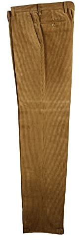 ALVIPERI Pantalone Uomo Velluto Duca Visconti di Modrone Elasticizzato Taglie Forti e calibrato 11 Colori dalla tg.46 alla tg.71 (Miele 8130, 46)