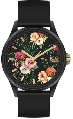 Ice-Watch - ICE solar power Colonial - Schwarze Damenuhr mit Silikonarmband - 020597 (Medium)