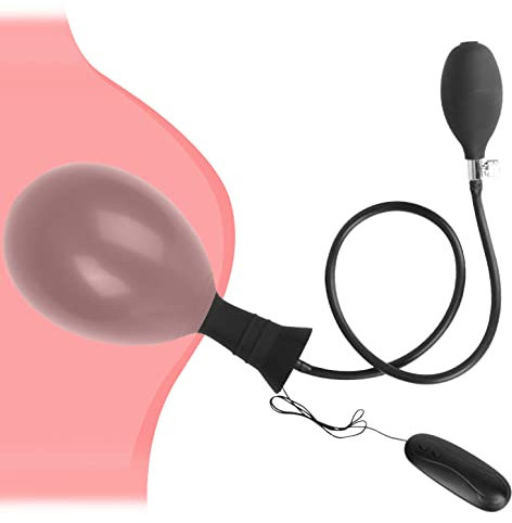 TYDAY 2-in-1 Aufblasbarer Anal Plug Vibrator Prostata Massagegerät mit 10 Vibrationsmodi Masturbation Aufblasbarer Analdilatator SM Sexspielzeuge Für Männer Paare