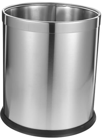 PRETYZOOM Secchio Per Spazzatura in Acciaio Inossidabile Contenitore Per Spazzatura Da Bagno Semplice Capiente e Durevole