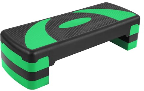 BalanceFrom Aerobic Step Platform Trainer with Adjustable 3-Level Risers, 400 Pound Weight Capacity – Non-Slip Exercise Stepper for Cardio, Strength, and Fitness Workouts at Home or Gym
