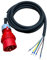 NWP CEE-Anschlusskabel Anschlussleitung 3m 400V 16A, Schwarz, IP44 5x2,5 mm² H07RN-F - Gummischlauchleitung - 10cm abgemantelt mit Aderendhülsen
