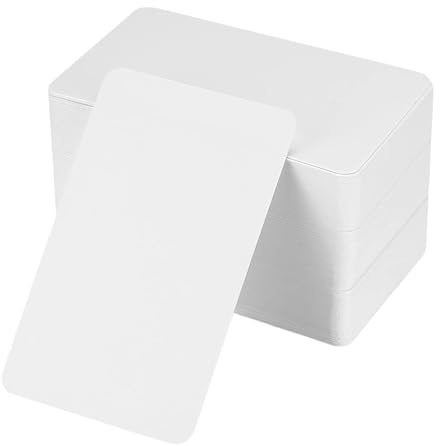 250PCS White Blank Cards, Blank Playing Cards, Blank Flash Cards, Paper Message Marking Card as Bookmarks, Spelling Card, Perfect for Learning, DIY, Gift Tags - 8.8X 5.7CM/3.46x2.44 Inch