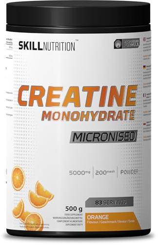 Mikroniserad kreatinmonohydratsmak, orange – 500 g