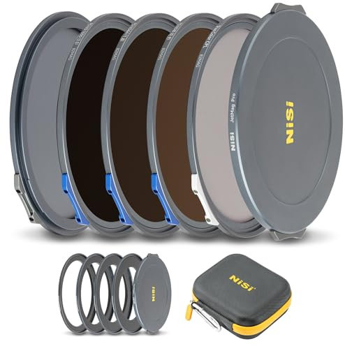 NiSi JetMag Pro Landscape ND Kit 82mm Kit de Filtro Magnético (FS ND8, FS ND64, FS ND1000, True Color CPL, 67mm/72mm/77mm/82mm Anillos Adaptadores, Tapas delantera y trasera, Bolsa Caddy)