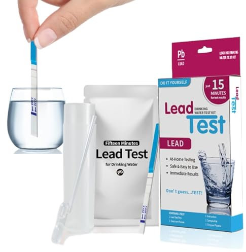 Kit de test d'eau potable - Kit de test de plomb bricolage dans l'eau potable avec bande de plomb, pipette compte-gouttes - Test à pour le plomb dans l'eau ou l'eau de puits, détecti