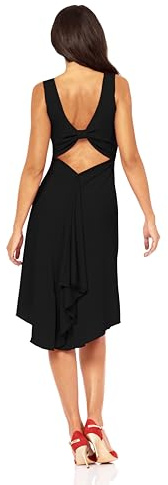 ABITO GIULIETTA NERO. Abbigliamento donna da sera e da tango. Evening & Tango dress. Abiti Gonne Completi Top Pantaloni Vestiti Ballo Danza Scarpe Tango Shoes (NERO, M)