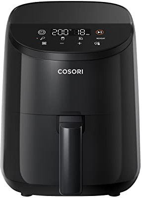 Cosori Freidora de Aire 2L, Air Fryer Compacta con Pantalla Táctil Intuitiva, 900W, 30 Recetas en Línea, Freidora sin Aceite Apta para Lavavajillas, Ahorrar Energía en Silencio, Negro