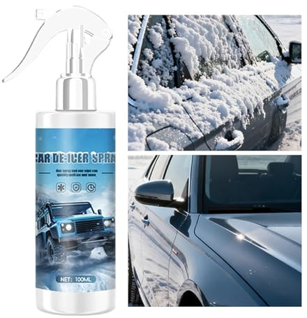 Genérico Spray Descongelante para Parabrisas De Coche | Limpiacristales Antihielo 100ml - Derretidor De Hielo Rápido para Vehículo | para Espejos Ventanas Cerraduras Faros Sellos Invierno Deshielo