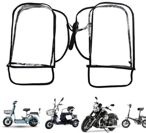 Cubierta de lluvia para manillar, 29 cm, impermeable, PVC, protección universal para manillar de bicicleta eléctrica, motocicleta y bicicleta, a prueba de frío, cálido, a prueba de polvo y fácil de