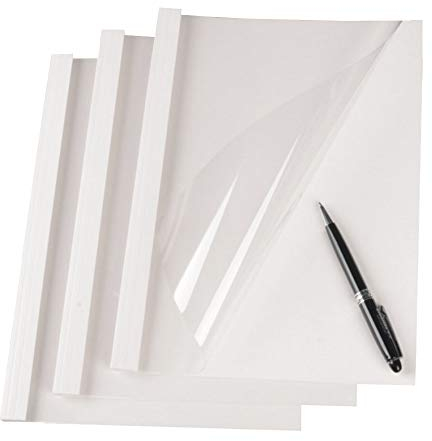 RAYSON Thermobindemappen, A4, 25 Blatt, 3 mm, Weiß, Packung mit 25 Stück