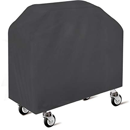 ANFTOP Grill Abdeckhaube, Grillabdeckung Regendicht 210D BBQ Abdeckung Cover Schutzhuelle Haube Grill Abdeckplane Wasserdicht (170x61x117cm) -Schwarz