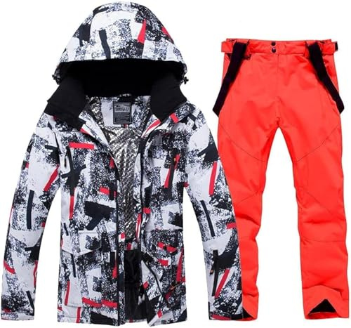 Ensemble veste et pantalon de ski pour homme - Combinaison de neige imperméable pour l'hiver - Veste de snowboard coupe-vent - Combinaison de ski changjia